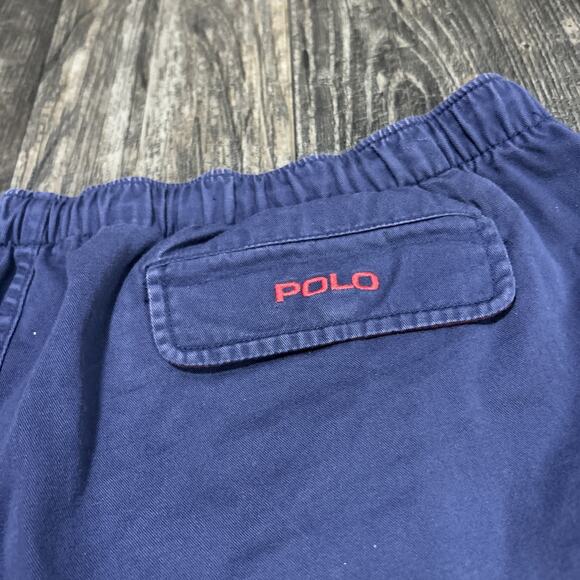 Vintage Polo Ralph Lauren Prep Shorts Mens L Blue Athletic 90’s Y2K Pull On - Picture 9 of 10